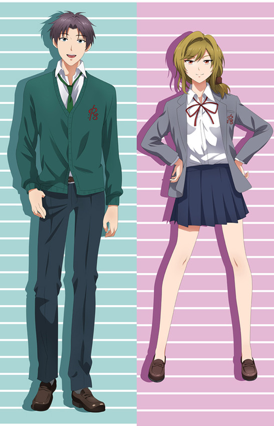 Hirotaka Wakamatsu & Yuzuki Seo from Gekkan Shoujo Nozaki-kun dakimakura cover