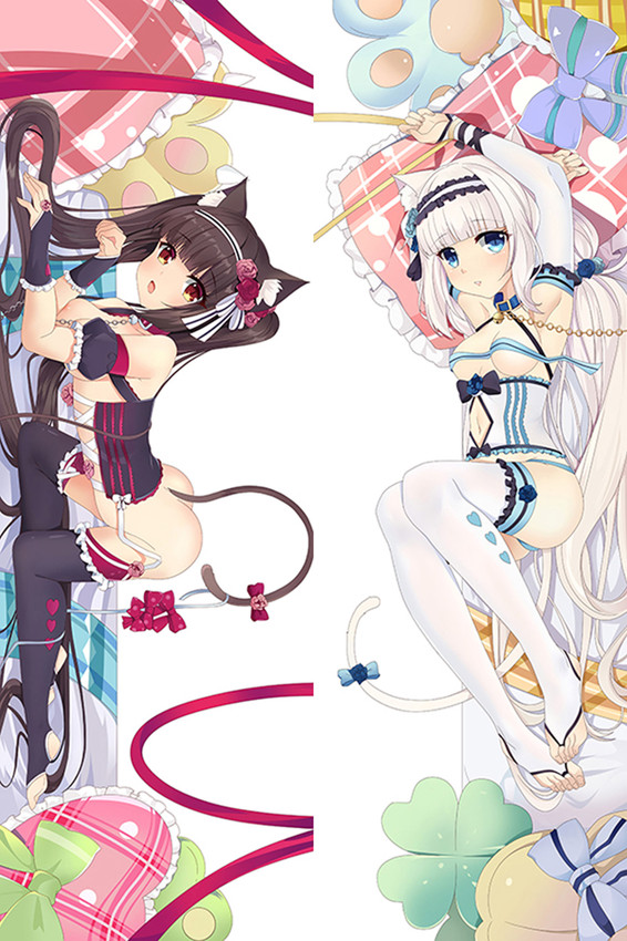 Chocola and Vanilla from Nekopara dakimakura cover