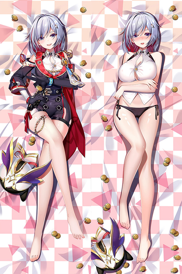 Topaz and Numby from Honkai Star Rail dakimakura cover Topaz and Numby from Honkai Star Rail dakimakura cover