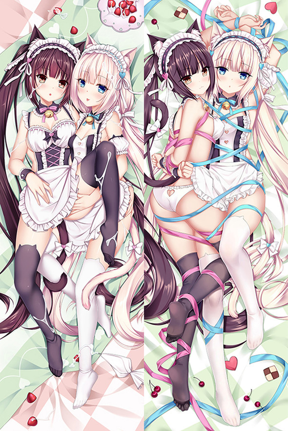 Chocola and Vanilla from Nekopara dakimakura cover Chocola and Vanilla from Nekopara dakimakura cover