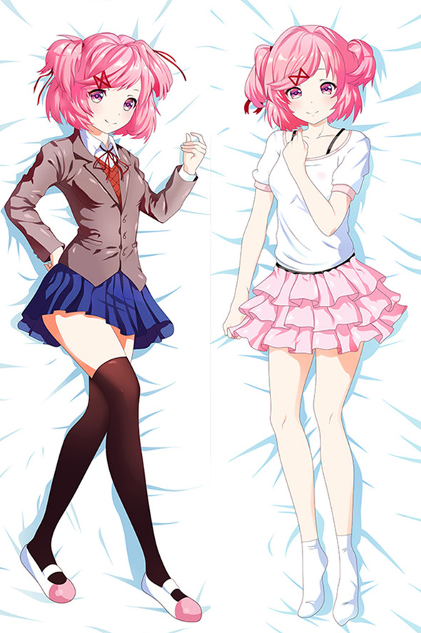 Natsuki from Doki Doki Literature Club dakimakura cover Natsuki from Doki Doki Literature Club dakimakura cover