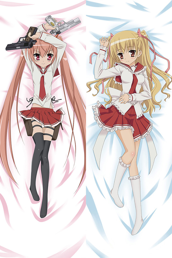 Aria H. Kanzaki and Riko Mine from The Scarlet Ammo dakimakura cover