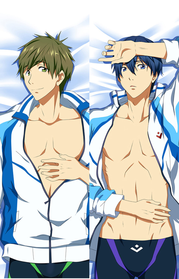 Makoto Tachibana and Haruka Nanase from Free! dakimakura cover Makoto Tachibana and Haruka Nanase from Free! dakimakura cover