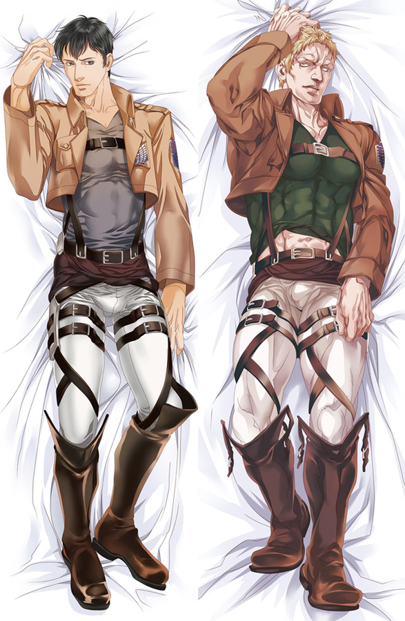 Bertolt Hoover and Reiner Braun from Attack on Titan dakimakura cover Bertolt Hoover and Reiner Braun from Attack on Titan dakimakura cover