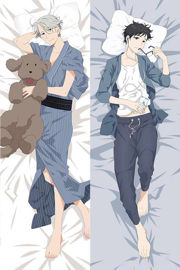 Victor and Katsuki from Yuri on Ice dakimakura cover Victor and Katsuki from Yuri on Ice dakimakura cover