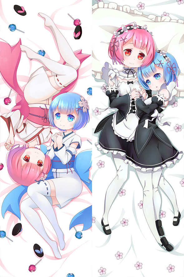 Ram and Rem from Re: Zero dakimakura cover