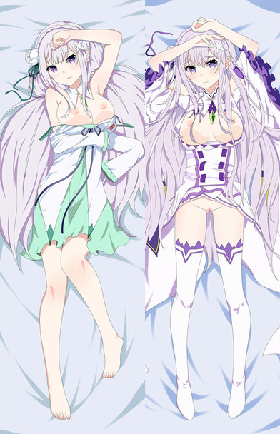 Emilia from "Re: Zero" NSFW Uncensored Body Pillow Dakimakura Case