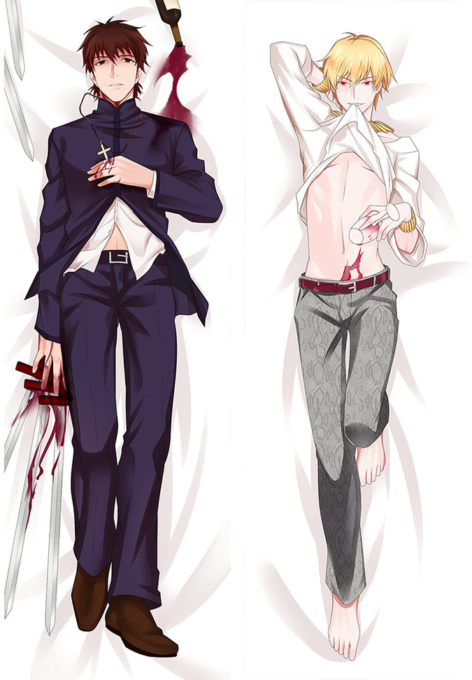 Kirei Kotomine and Gilgamesh from "Fate Grand Order" Body Pillow Dakimakura Case