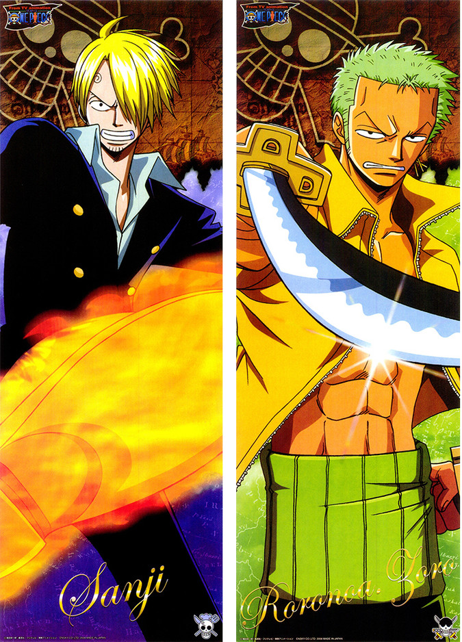 Sanji and Zoro from "One Piece" Body Pillow Dakimakura Case