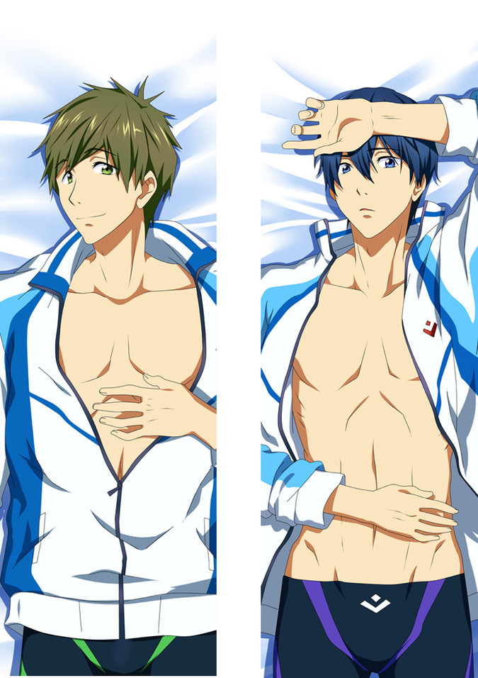 Makoto Tachibana and Haruka Nanase from "Free!" Body Pillow Dakimakura Case