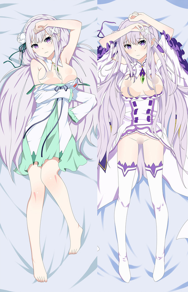 Emilia from "Re: Zero" NSFW Body Pillow Dakimakura Case