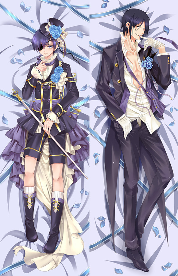 Ciel Phantomhive and Sebastian Michaelis from "Black Butler" Body Pillow Dakimakura Case