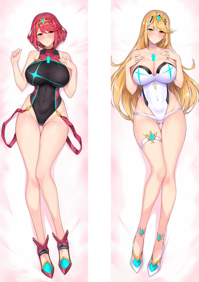 Pyra and Mythra from Xenoblade Chronicles dakimakura cover