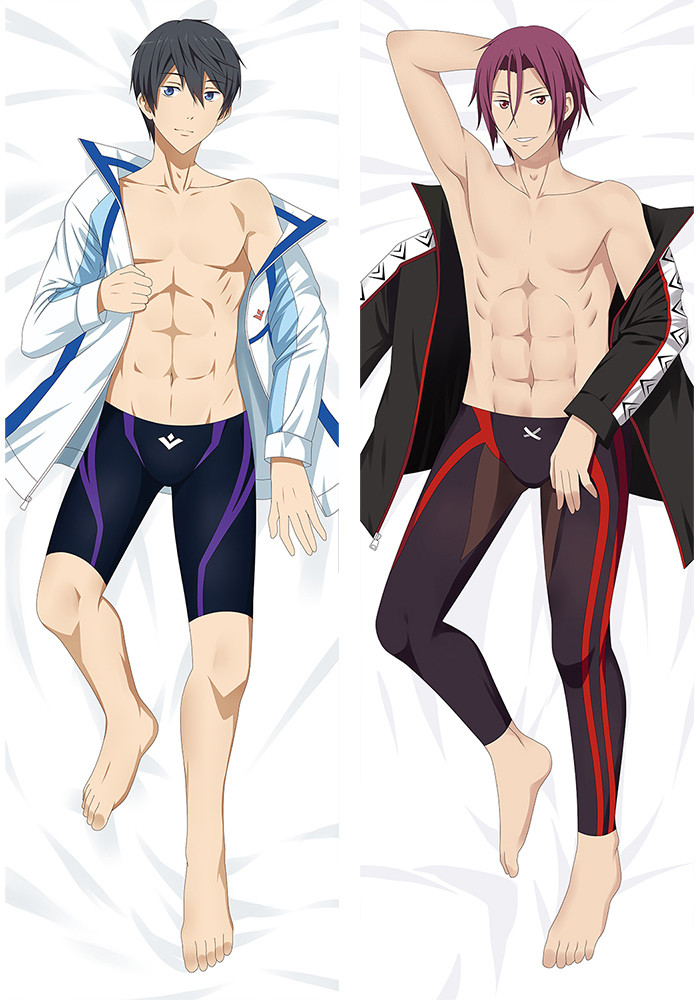 Haruka Nanase and Rin Matsuoka from "Free!" Body Pillow Dakimakura Case