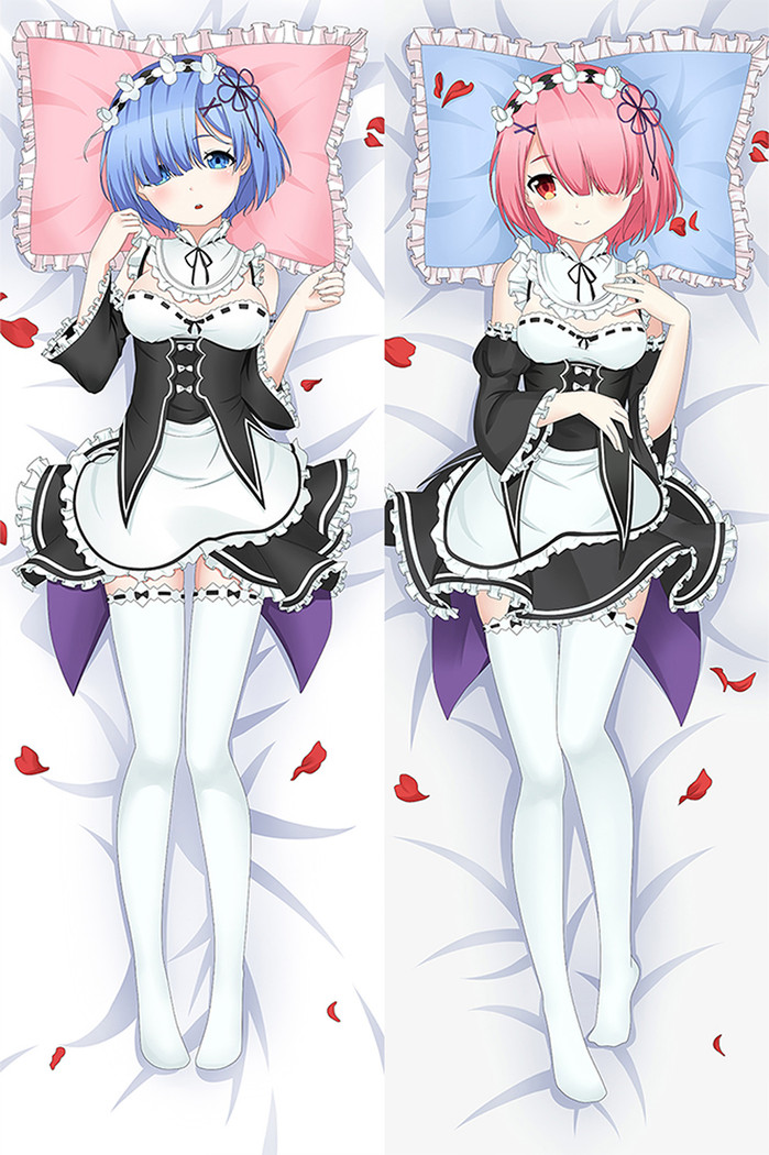 Rem and Ram (Re: Zero) Dakimakura Body Pillow Cover