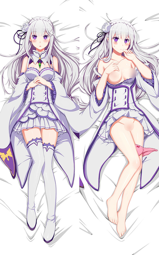 Emilia (Re: Zero) 18+ NSFW Dakimakura Body Pillow Cover