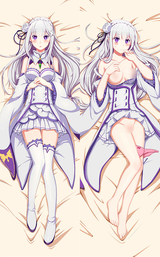 Emilia (Re: Zero) 18+ NSFW Dakimakura Body Pillow Cover