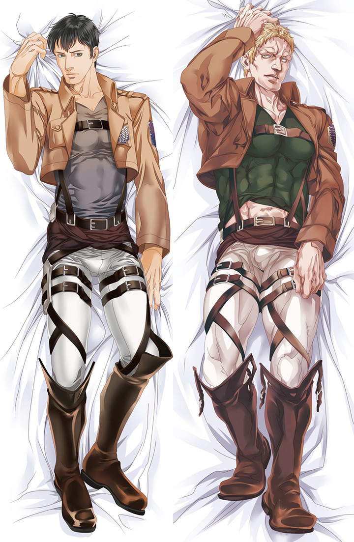 Bertolt Hoover and Reiner Braun Dakimakura Body Pillow Cover