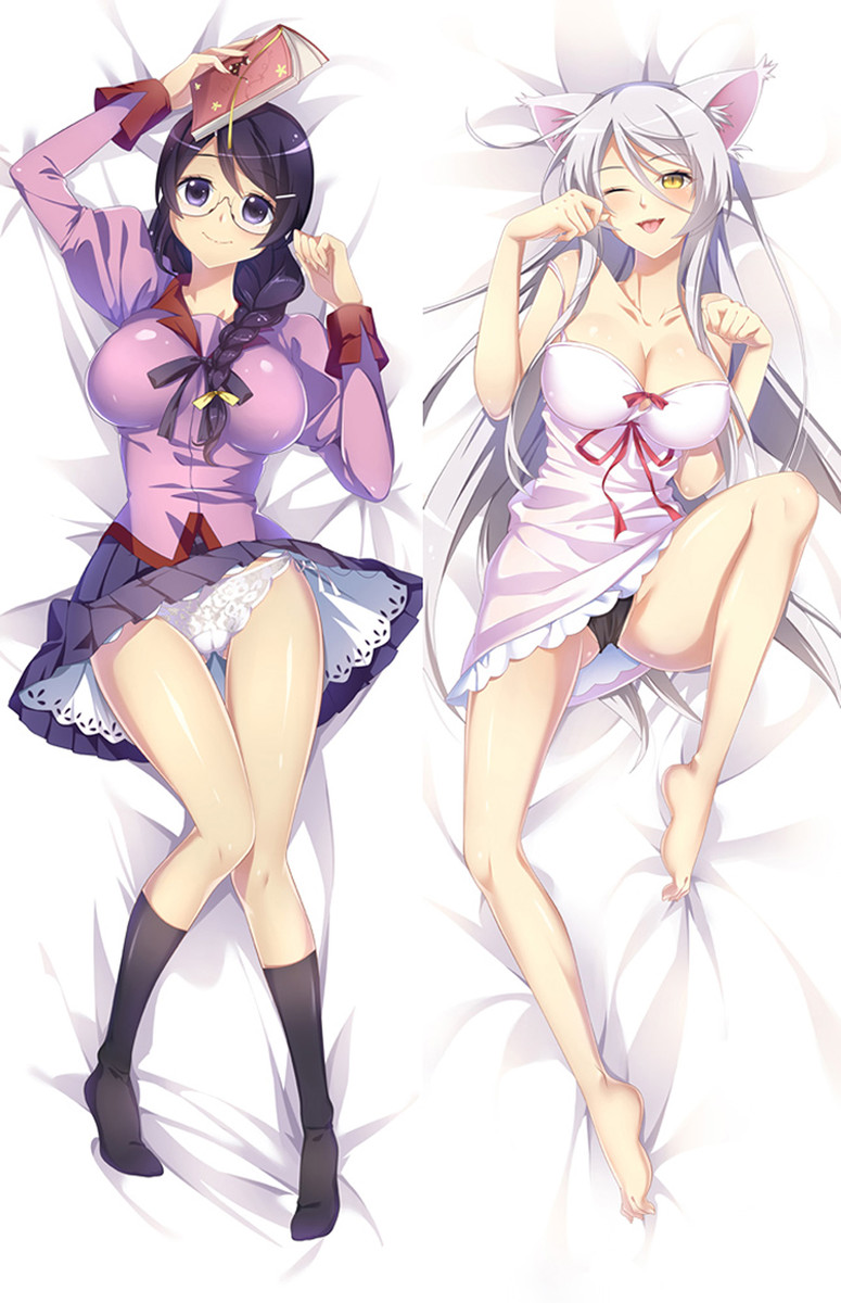Tsubasa Hanekawa and Black Hanekawa Dakimakura Body Pillow hoes