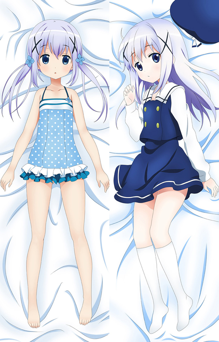 Kafuu Chino Dakimakura Body Pillow Kissenbezug