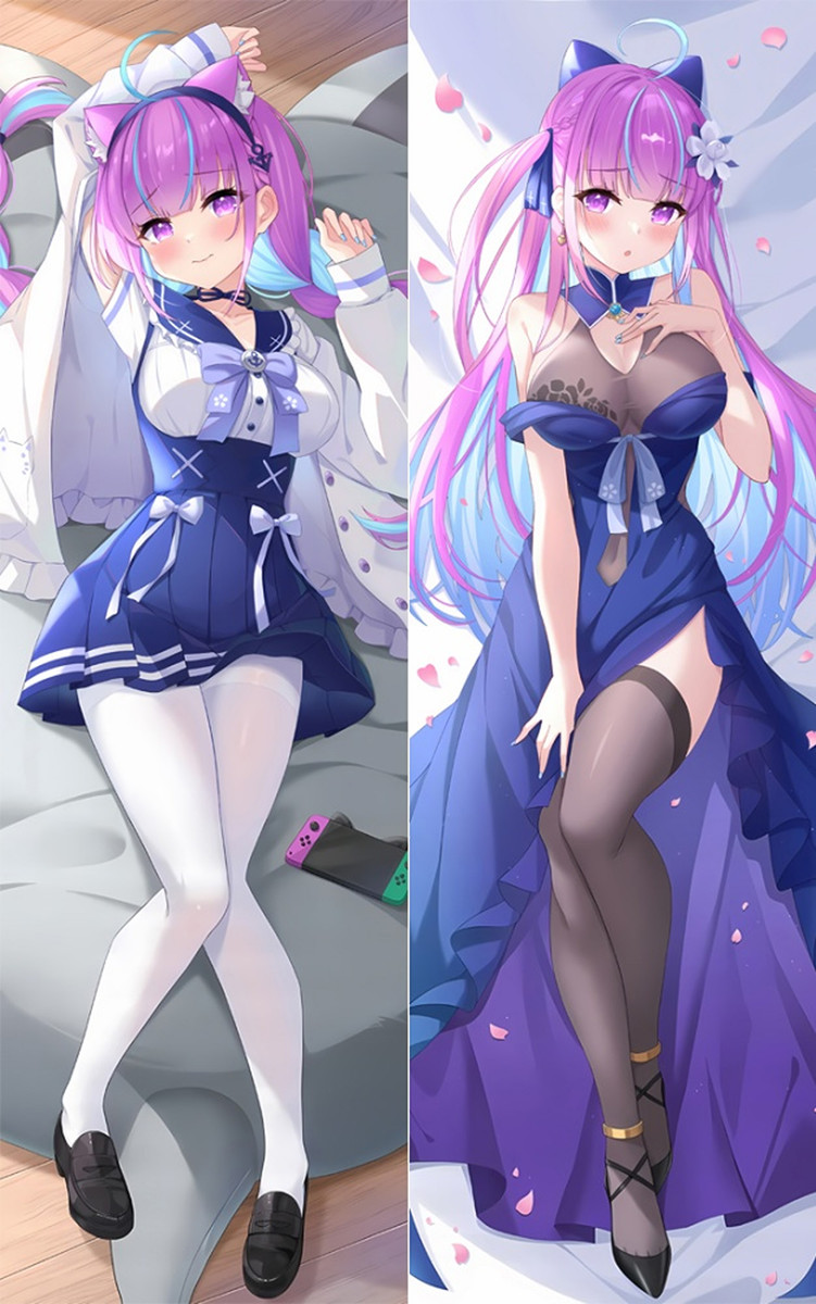 Minato Aqua Fodera per Dakimakura Cuscino Anime