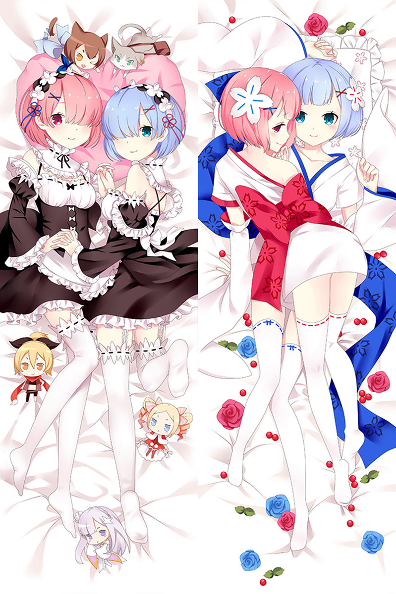 Rem and Ram Dakimakura Body Pillow Kissenbezug