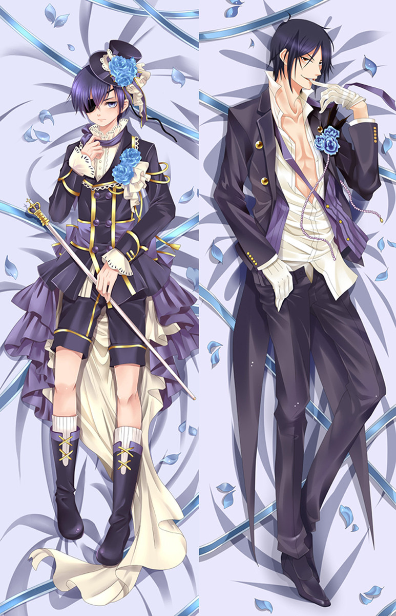 Ciel Phantomhive and Sebastian Michaelis (Black Butler) Funda de Dakimakura
