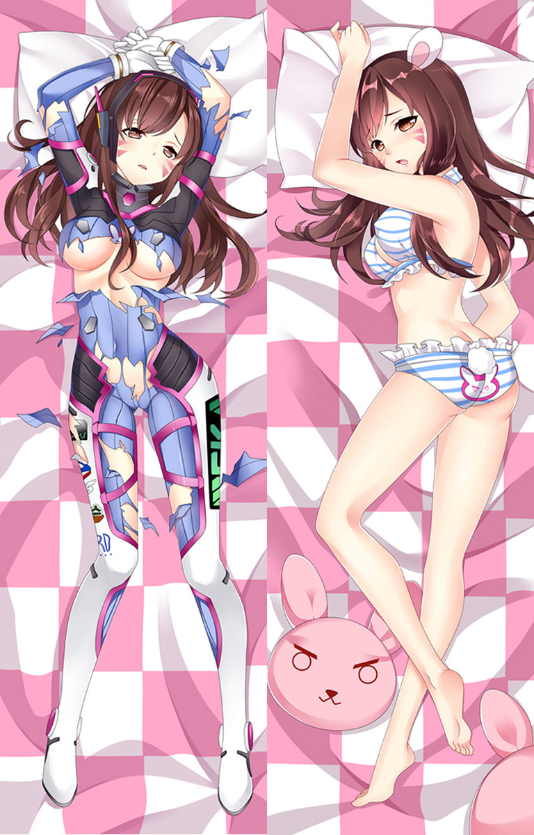 D Va Dakimakura Body Pillow Kissenbezug