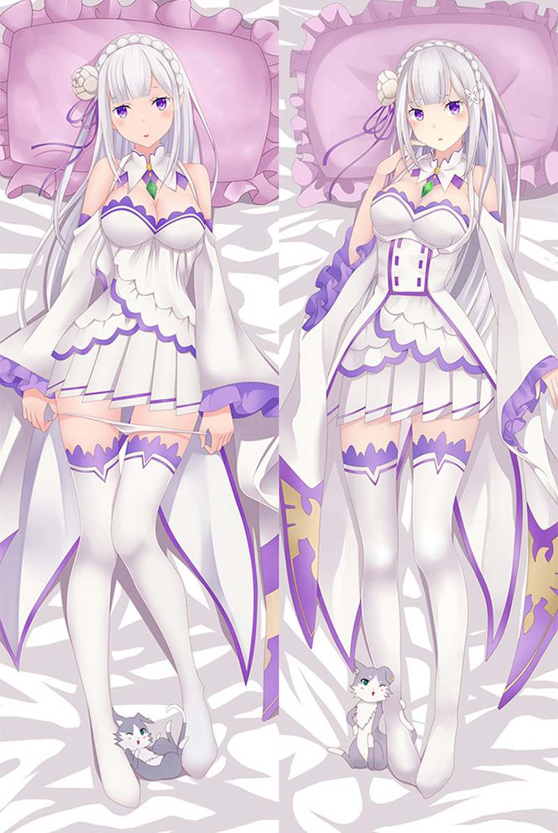 Emilia (Re: Zero) Dakimakura Body Pillow Cover