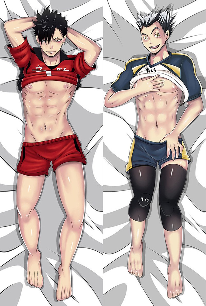 Tetsuro and Kotaro (Haikyu) Fodera per Dakimakura Cuscino Anime