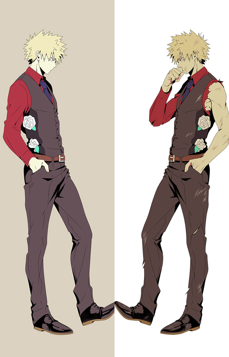Funda de almohada corporal Dakimakura de Katsuki Bakugo (My Hero Academia)