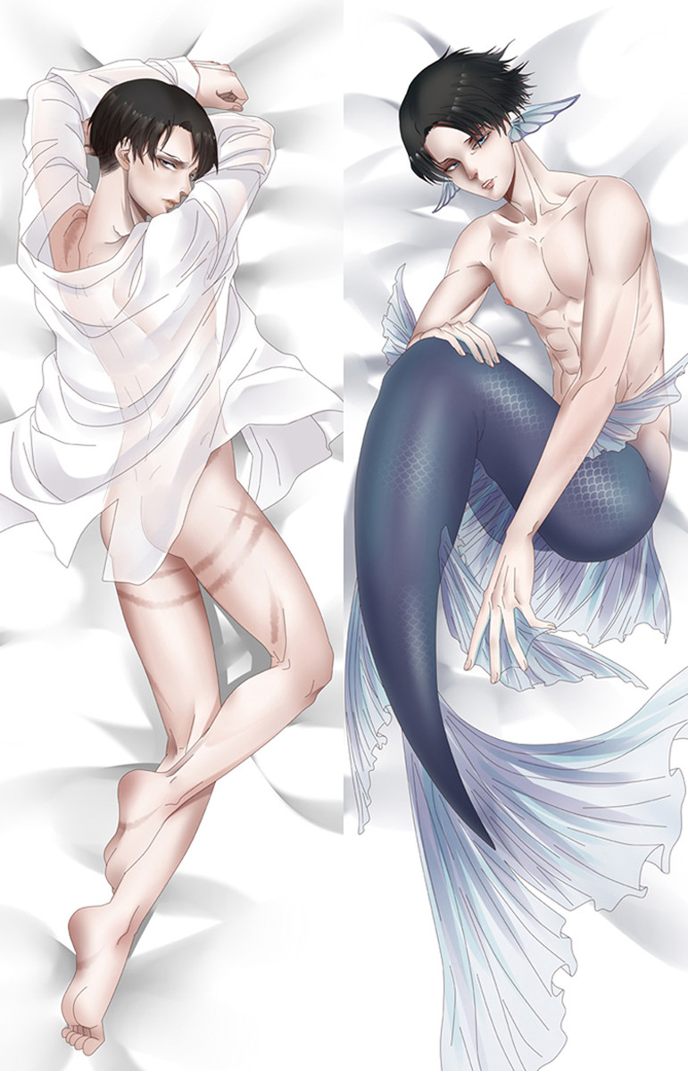 Merman Levi Ackerman (Attack on Titan) Dakimakura Body Pillow Cover