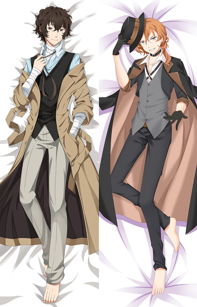 Funda de almohada corporal Dakimakura de Osamu and Chuuya (Bungo Stray Dogs)