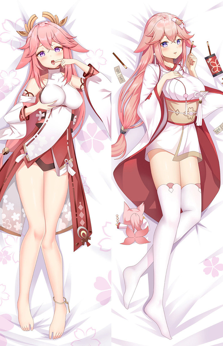 Yae Miko (Genshin Impact) Fodera per Dakimakura Cuscino Anime