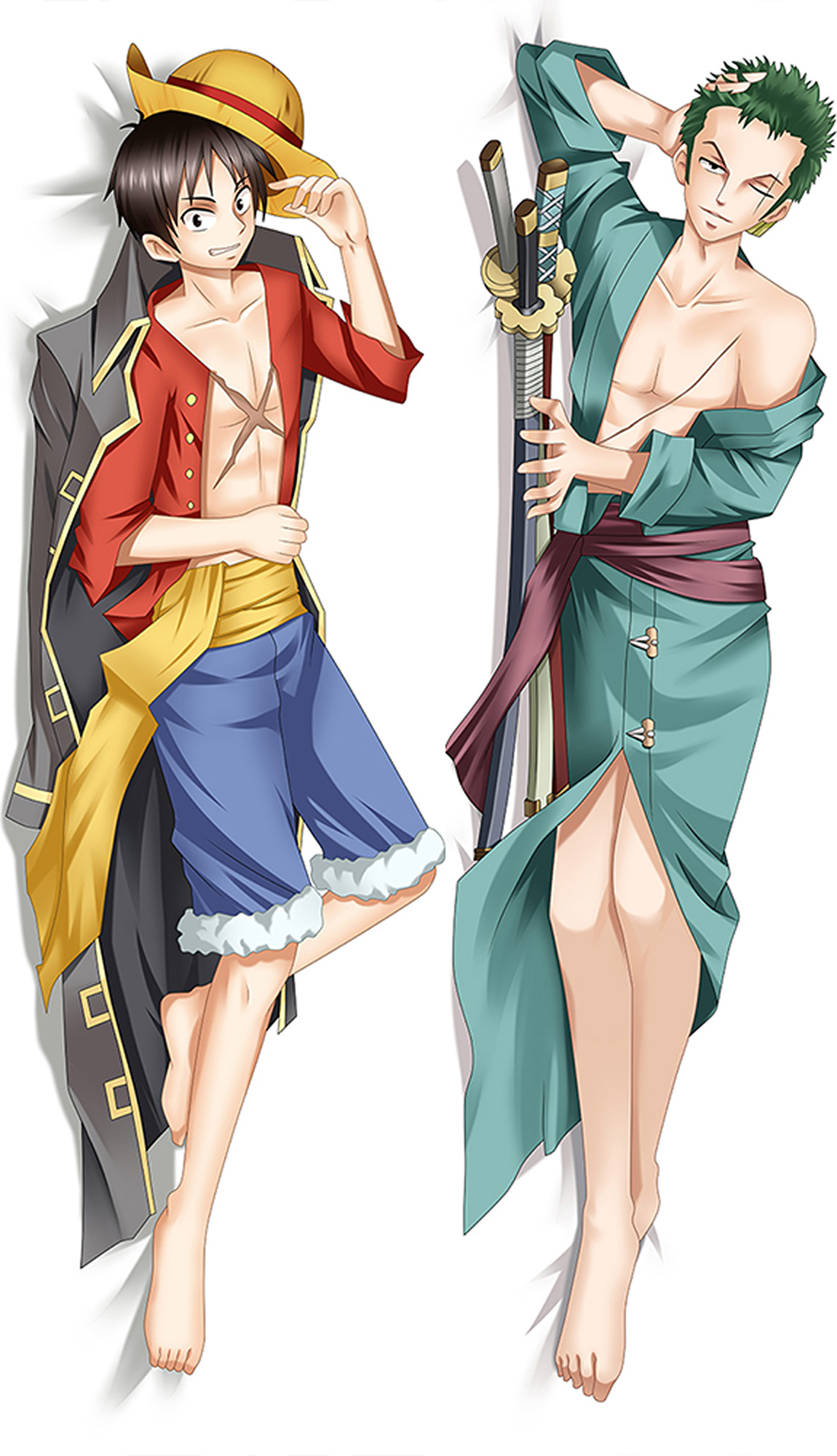 Monkey D. Luffy and Zoro