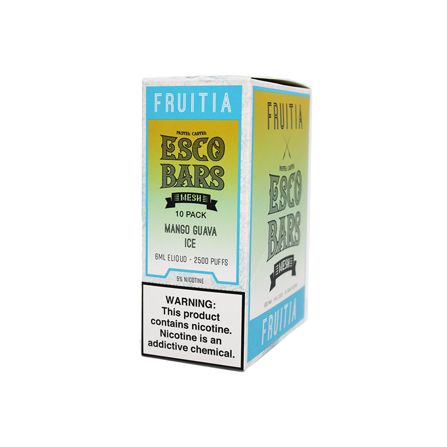 ESCOBARS MESH FRUITIA EDITION 2500 PUFF DISPOSABLE DISPLAY OF 10