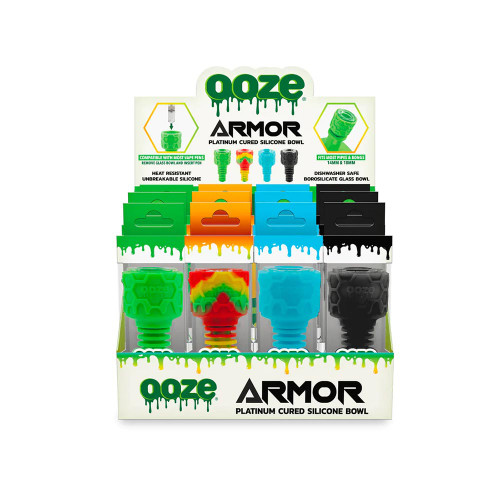 OOZE ARMOR PLATINUM CURED SILICONE BOWL DISPLAY OF 12 (OOZE-37)