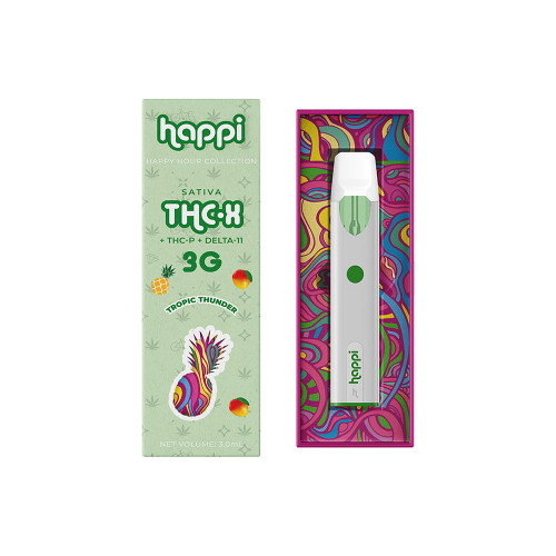 HAPPI HAPPY HOUR COLLECTION THCX+THCP+D11 DISPOSABLES DISPLAY OF 10 (3G)