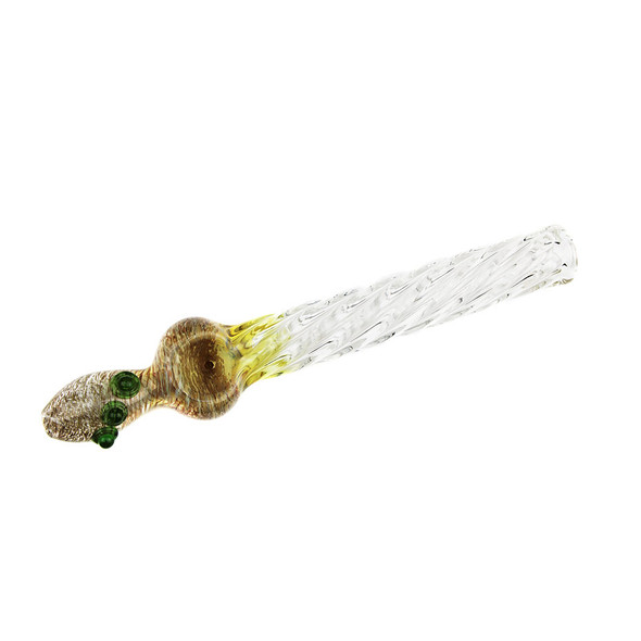 10" TWISTED GLASS FUMED STEAMROLLER (HP-21)