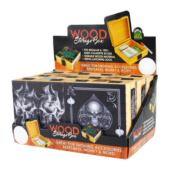 SMOKE ZILLA - WOODEN STORAGE BOX DISPLAY OF 6 (28208)