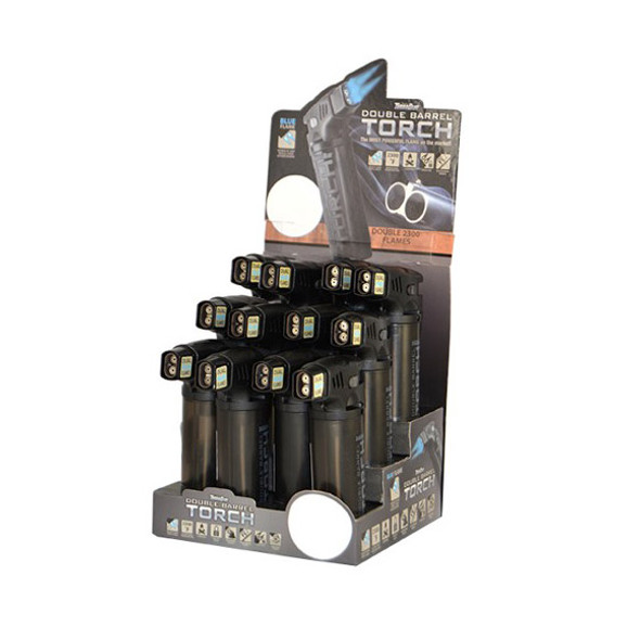 SMOKE ZILLA - XXL DOUBLE BARREL TORCH DISPLAY OF 12 (21622)