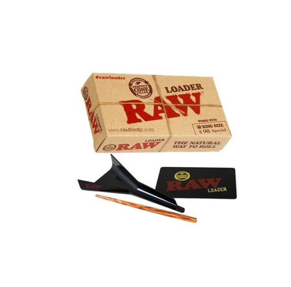 RAW CONE LOADER FOR 98 SPECIAL AND KING SIZE CONE WITH SCRAPING CARD & BAMBOO POKER-1CT(RAW99)