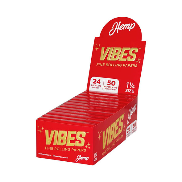 VIBES ROLLING PAPERS 1-1/4 DISPLAY OF 24