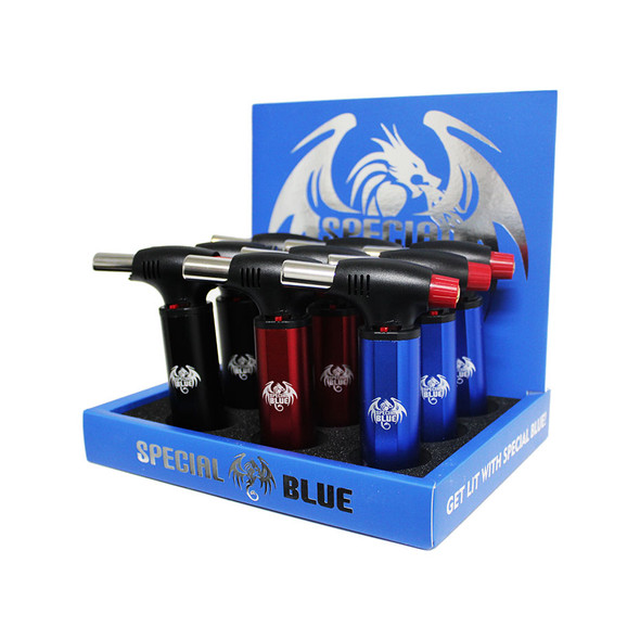 SPECIAL BLUE MINI INFERNO TORCH DISPLAY OF 9