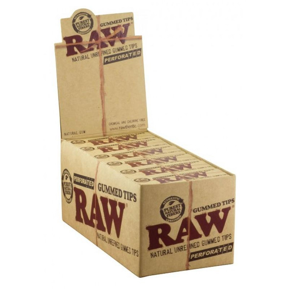 RAW PERFORATED GUMMED TIPS 24 PER BOX (RAW-7)