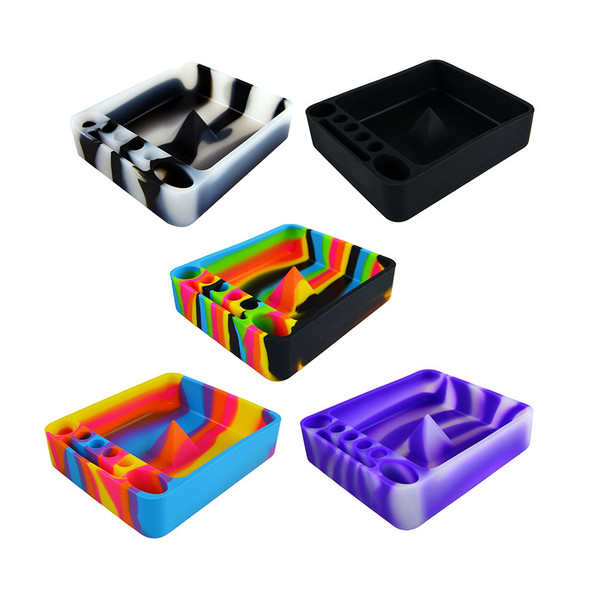 SMOKE ZILLA SILICONE PYRAMID ASHTRAY DISPLAY OF 6 (22892)