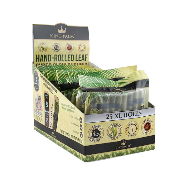 KING PALM - 25 XL PRE ROLL POUCH DISPLAY OF 8