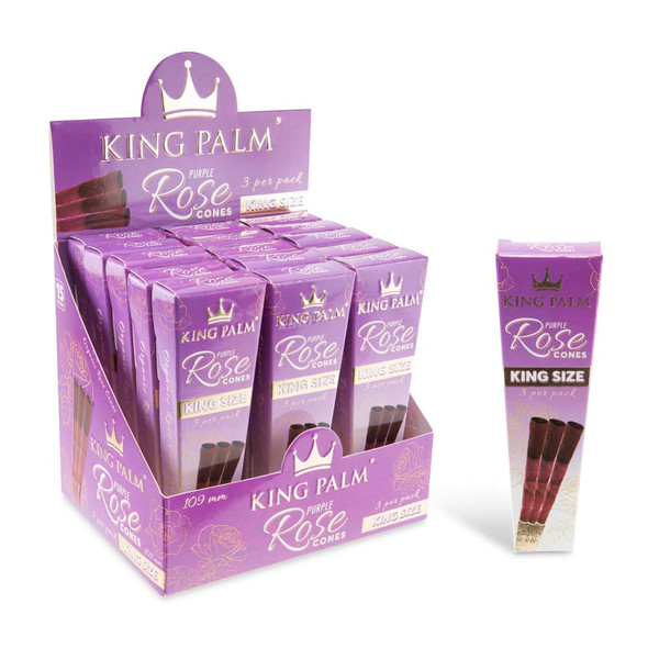 KING PALM ROSE EDITION PREMIUM KING SIZE CONES DISPLAY OF 15