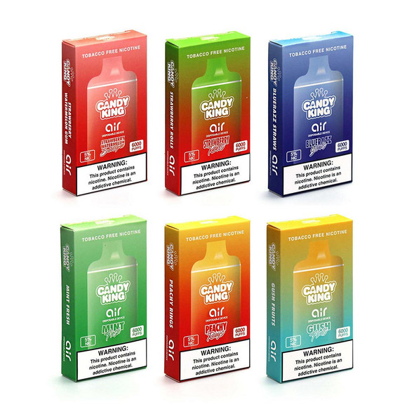 CANDY KING AIR 6000 PUFF DISPOSABLE DISPLAY OF 10