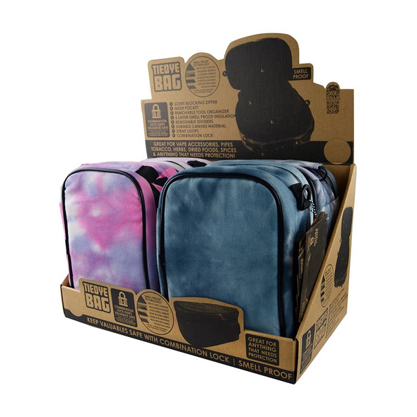 SMOKE ZILLA TIE DIE STORAGE LOCK BAG DISPLAY OF 4 (22712)